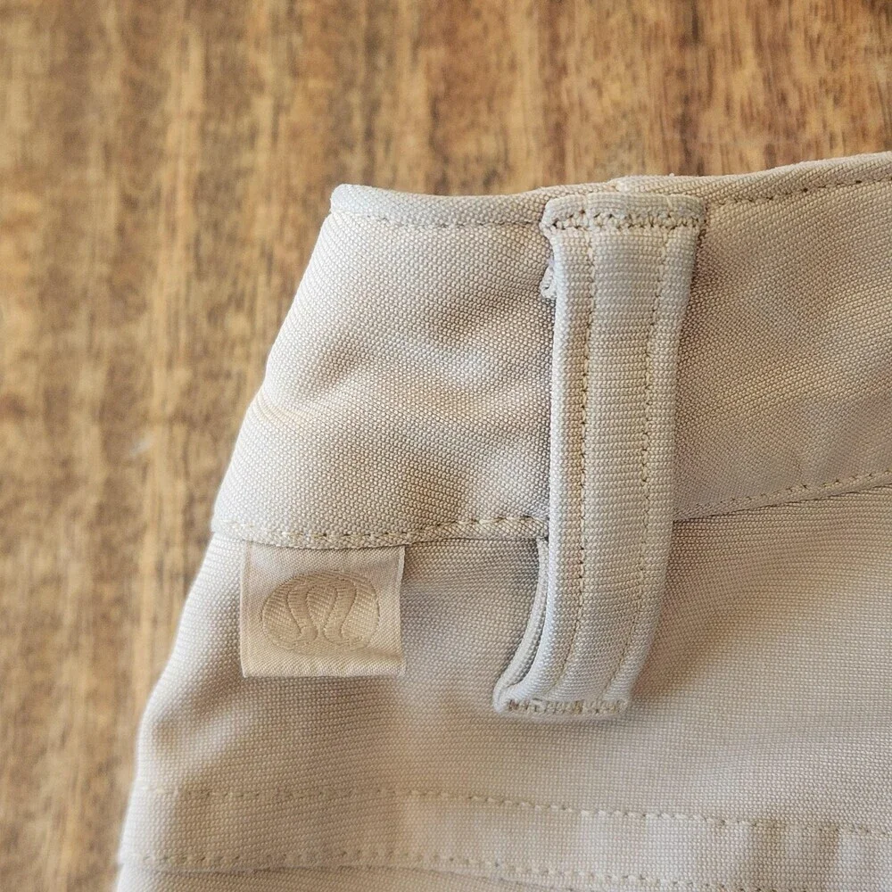 Lululemon Pants Mens 28 Beige Slim Fit Stretch Khaki 5 Pocket Casual Athletic